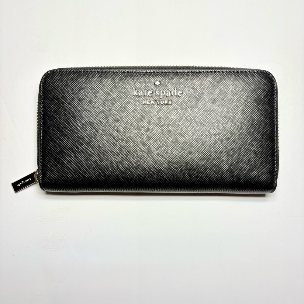 kate spade black zip-around Saffiano leather wallet - Picture 4 of 14
